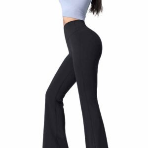leggings taille haute à pattes d'éléphant
