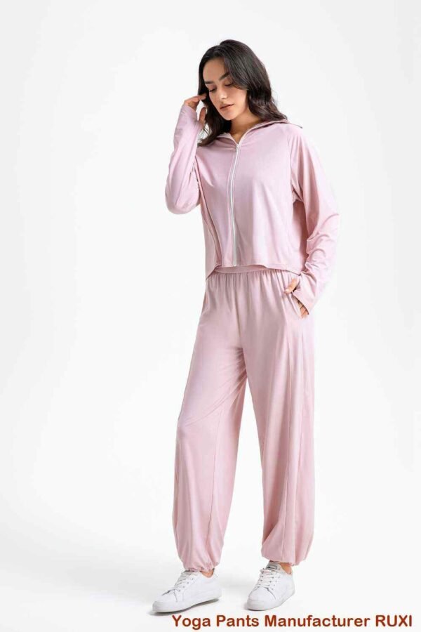 pantalon de yoga taille haute coupe droite